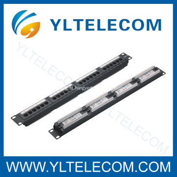 1U 19 polegadas 24port(4*6) Patch Panel com tipo de rótulo Cat. 5E e Cat. 6